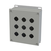 Корпус кнопки: 10 x 9 x 3 дюйма, настенное крепление, углеродистая сталь (PN# SCE-9PB)