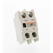 Auxiliary Contact: 10A @ 600 VAC, for SC-E02x, SC-E03x, SC-E04x, SC-E05x, SC-E1x, SC-E2x, SC-E2Sx, SC-E3x, and SC-E4x contactors (PN# SZ-A11T)