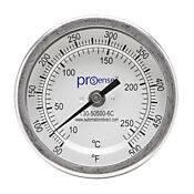 Биметаллический циферблатный термометр: от 50 до 500°F/от 10 до 260°C (PN# T30-50500-6C)