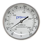 Биметаллический циферблатный термометр: от 50 до 500°F/от 10 до 260°C (PN# T50-50500-4A)