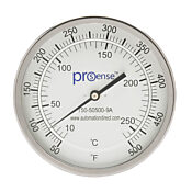 Биметаллический циферблатный термометр: от 50 до 500°F/от 10 до 260°C (PN# T50-50500-9A)