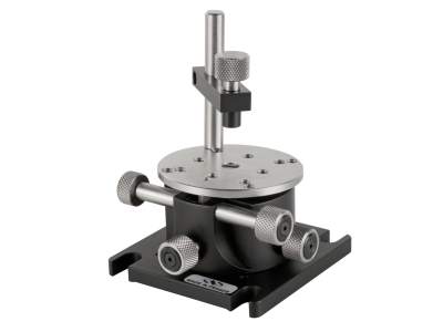 3-осевой столик для наклона и вращения, ±2,5°, стопорные регулировочные винты Модель: PO46BL-50