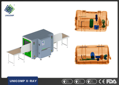 Двойной просмотрщик X Ray Security Scanner UNX6040D Multi Energy Display Автоматическое обнаружение