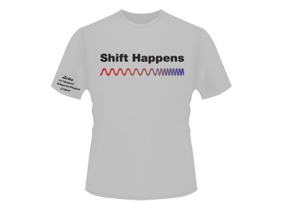 Футболка мужская большого размера, серия Wavelength Shift Happens Модель: SHIFT-TS-L