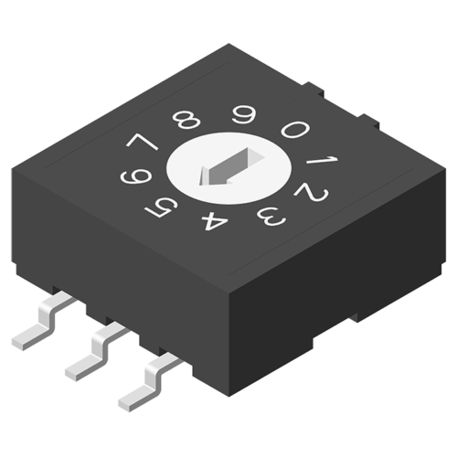 64SWT-CB6BXXX(232-234) Поворотный кодовый переключатель SMT 180° 6P