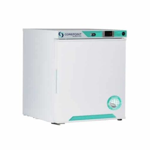 1 cu. ft. Corepoint Scientific™ White Diamond Series Countertop Refrigerator Freestanding, Left Hinged