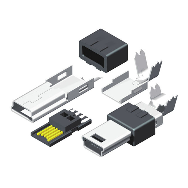 5UM2B01SM-105S0BUBC2 Mini USB B тип штыревой припой 5P
