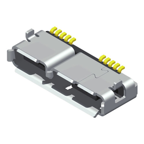5UR3M02MF-110GDBUHN1 Micro USB 3.0 AB тип гнездо SMT R/A 10P 02 Series