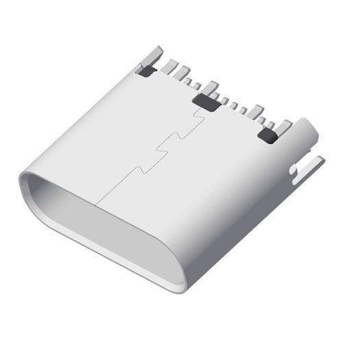 5US4C01TF-124XXBUHC2 USB 3.1, тип C, гнездо, угол наклона 180°, высота = 8,25