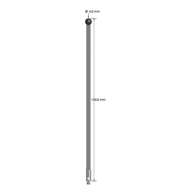 Q-Mark TM2-40100-G-SN M2 4 мм, наконечник из нитрида кремния, цилиндрический стилус, L 100,0 мм, EWL 93 мм