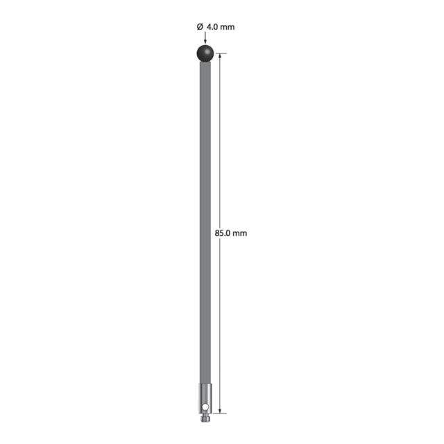Q-Mark TM2-4087-G-SN M2 4 мм, наконечник из нитрида кремния, цилиндрический стилус, L 87,0 мм, EWL 80 мм