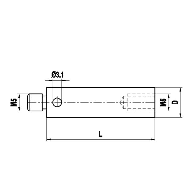Renishaw A-5555-0155 Титановый удлинитель щупа M5, длина 75 мм, глубина 18 мм, для приложений Zeiss