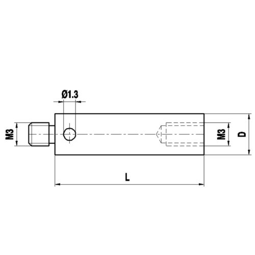 Renishaw A-5555-0288 Удлинитель щупа M3 из нержавеющей стали, длина 50 мм, для приложений Zeiss