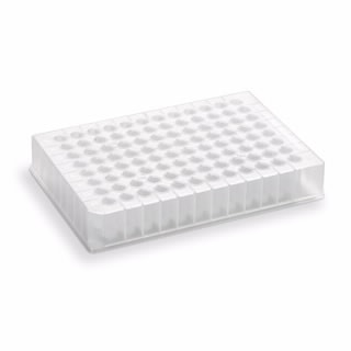 200977-100- Filter microplate, 96-well, polypropylene, with 0.7 µm glass fiber membrane, 400 µL/well, short drip, 25/pk. Recommended receiver plate 204600-100