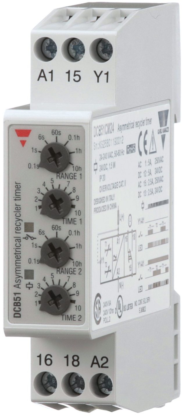 Асимметричный таймер-ресайклер Carlo Gavazzi типа DCB51