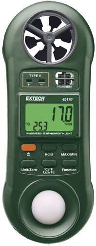 Extech 45170 Гигротермоанемометр-люксметр