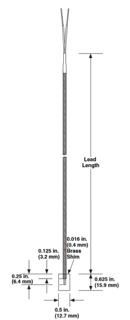 Термопара с латунной прокладкой Watlow