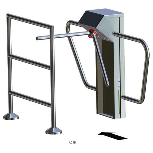 Half-height turnstile 6COP2AEC two-arms