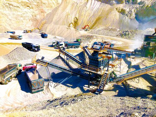 Impact crushing and screening plant stationary