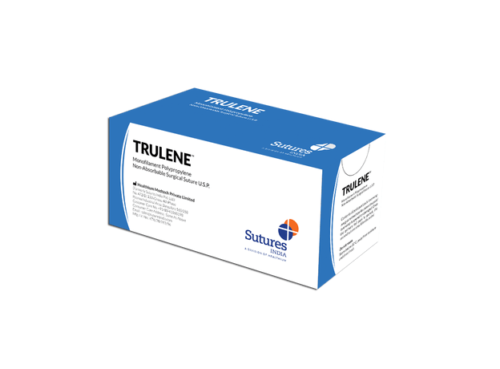 Sutures India Trulene USP 5-0, 3/8 круга, тонкое режущее лезвие