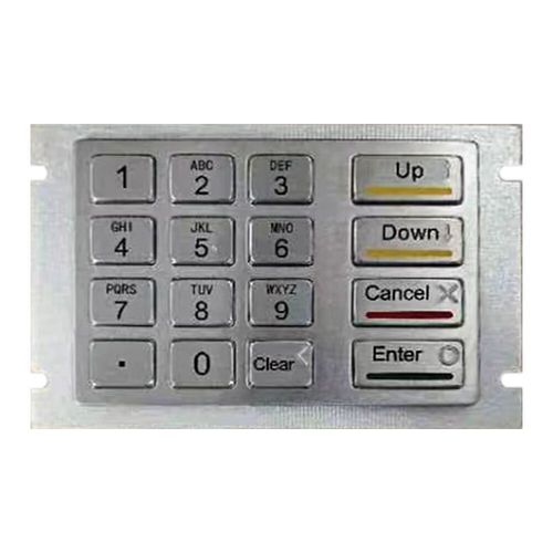 16-key keypad KY2145Apanel-mountstainless steelbrushed stainless steel