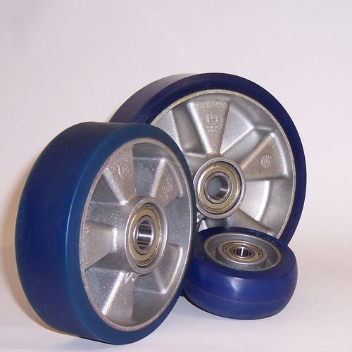 Wheel with solid tire TAU SOFT seriesaluminiumsmoothball