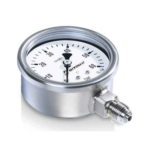 Analog pressure gauge threadedBourdon tubeprocess