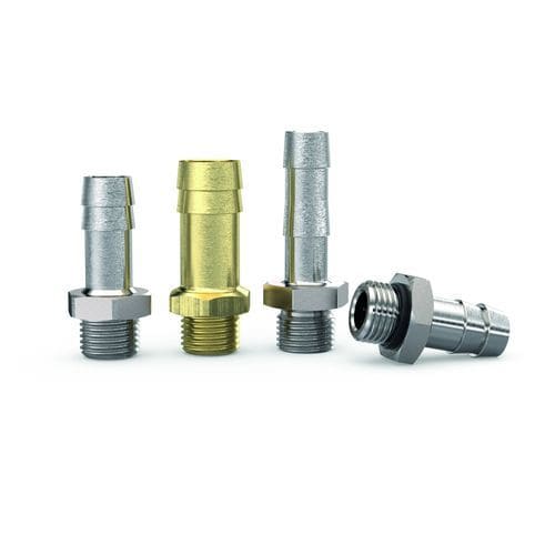 Screw-in hose coupling brasswith male threadbarbed