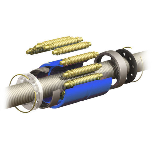 Satellite roller screw high rotational speedinvertedrecirculating