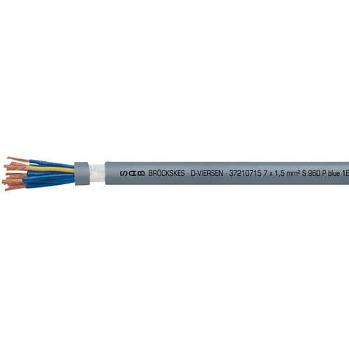 Highly flexible electrical cable S 960 P bluepowerDINinsulated