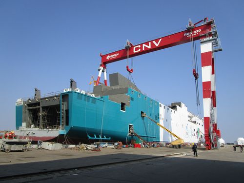 Кран козловой на рельсовом ходу RGC 320для погрузки судов