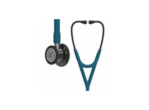 3M Littmann Cardiology IV Stethoscope - Caribbean Blue, Smoke-Finish, Mirror Stem 6234