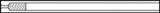 8004-0102- Agilent liner for Varian/Bruker, 4 mm id, split/splitless, single taper, wool, 5/pk