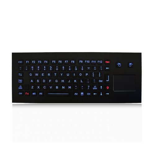 Panel-mount keyboard K-TEK-M361TP-FN-BL-BT-DWPwith Fn keywith 2 mouse keys84-key