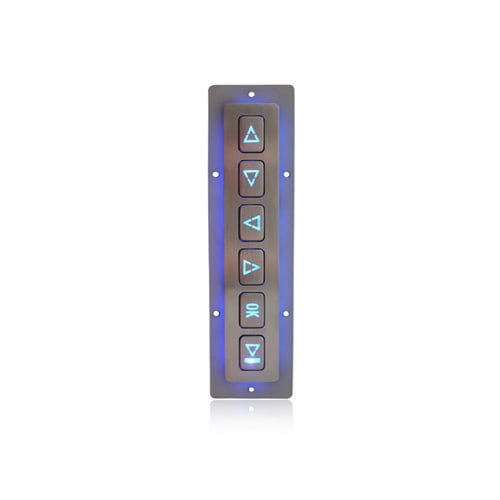 6-клавишная клавиатура K-TEK-B160FK-6-AC-BL-DWPпанельныйметаллметаллподсветка