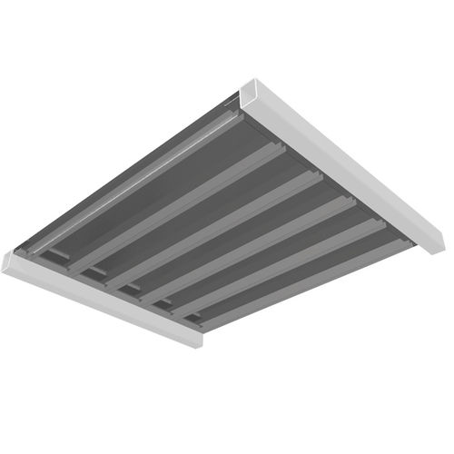 Sheet metal grating shelf