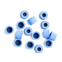 8010-0064- Колпачки, винт, 8 мм, синие, ПТФЭ/бутиловые перегородки, 100 шт/уп