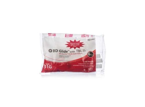 BD Glide с диабетическим шприцем TBL — U40, коробка по 100 шт.