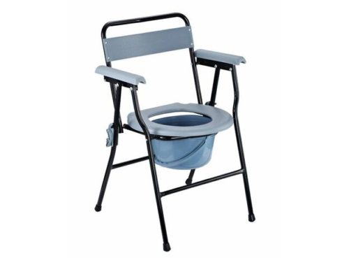Commode Chair with armrest Powder Coated
