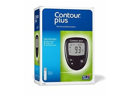 ContourPlus Blood Glucose Monitoring System Glucometer with 25 Free Strips(Multicolour)