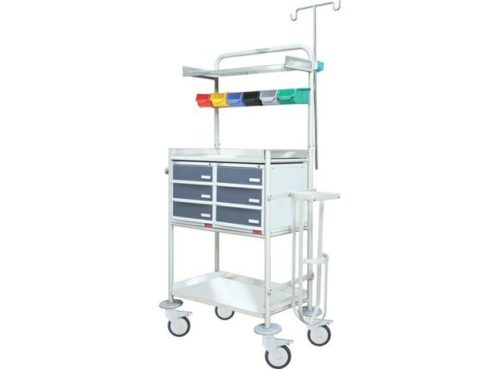 Тележка-тележка ASCO Crash Cart, пластиковый шкаф