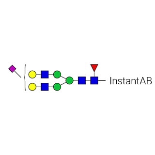 GKIB-315- AdvanceBio InstantAB G2FS1 α(2,6) / FA2G2S(6)1 Стандарт N-гликана (ранее ProZyme). N-гликан (моносиалилированный, галактозилированный биантеннарный, ядро замещено фукозой), меченный InstantAB, для использования в качестве качественного стандарта в таких приложениях, как жидкостная хроматография (ЖХ). Альтернативные названия гликанов: FA2G2S1, F(6)A2G2S1, F(6)A2G(4)2S(6)1, A1F.