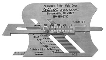 GAL Adjustable Fillet Weld Gauge (CAT-3)