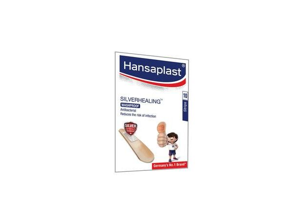 Hansaplast Серебряная заживляющая моющаяся повязка для первой помощи (10 шт. в упаковке)