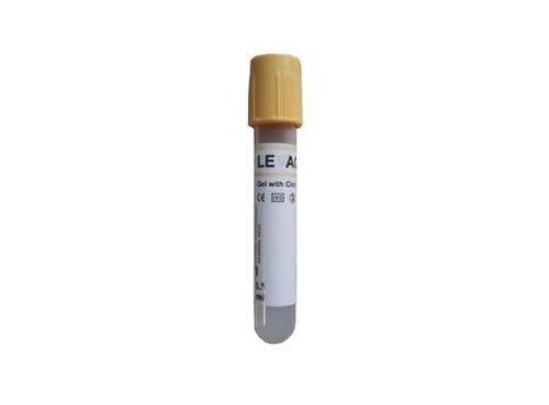 Levram Levac Clot Activator Tube with Gel - Yellow (Box of 100)