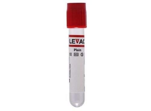 Levram Levac Vaccutainer Plain Serum Tube - Red (Box of 100)