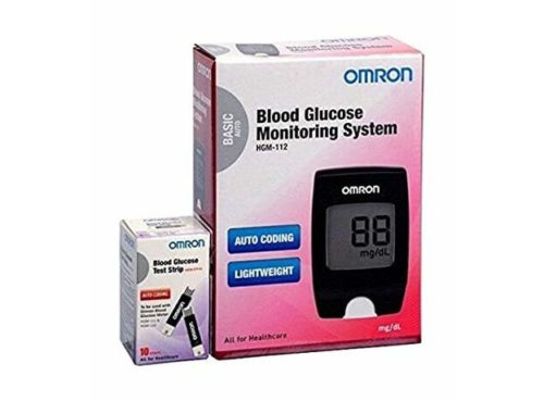 Omron HGM-112 Glucometer (Vial of 10 strips free)