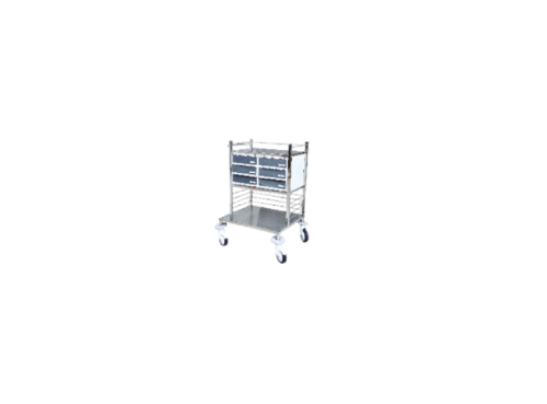 SIGMA 5012 Тележка Crash Cart, нержавеющая сталь 6 ящиков