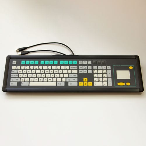 Panel-mount keyboard KT-101-I-50with mechanical keyswith 3 mouse keys101-key