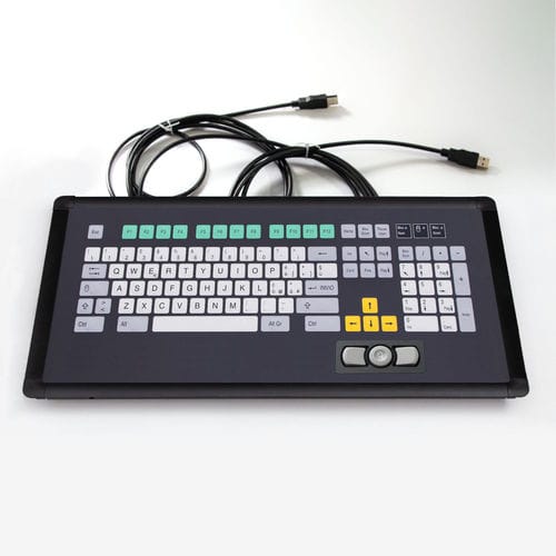 Panel-mount keyboard KT-101-I-15with mechanical keyswith Fn keywith 2 mouse keys